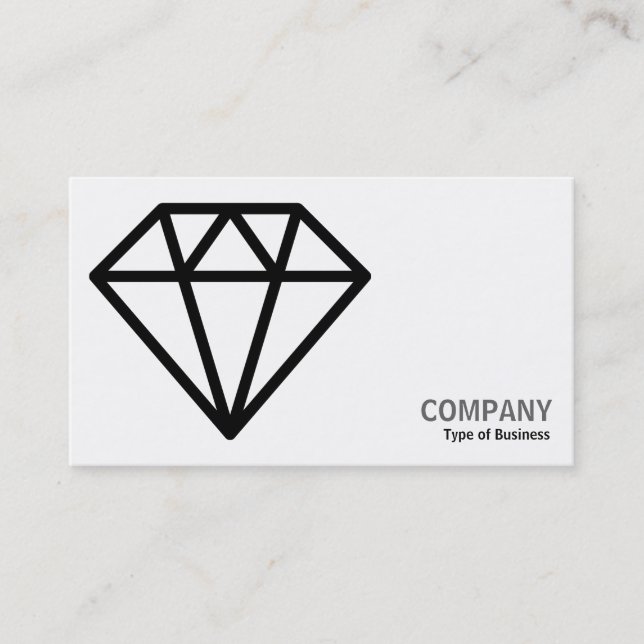 Geometropolis - Simple Diamond - Black Business Card (Front)