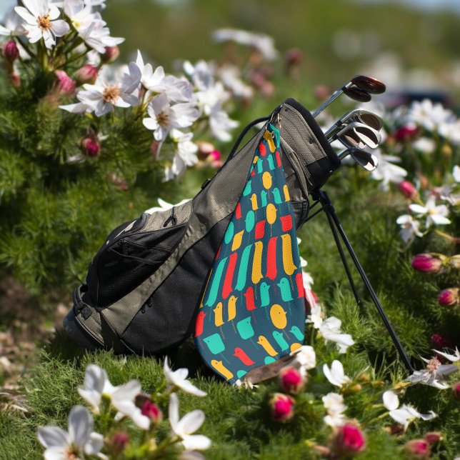 Geometry Birds Golf Towel (Golf Towel)