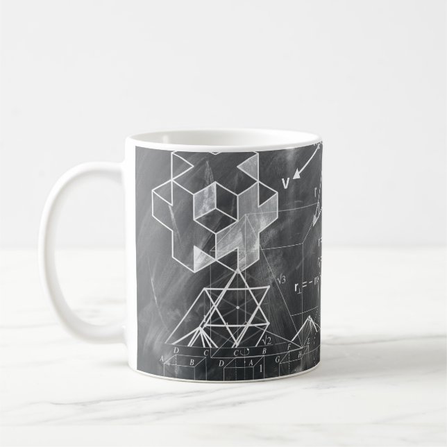 Geometry Chalkboard Coffee Mug (Left)