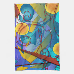 Geometry Collage Tea Towel