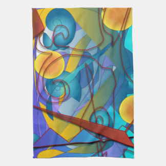 Geometry Collage Tea Towel