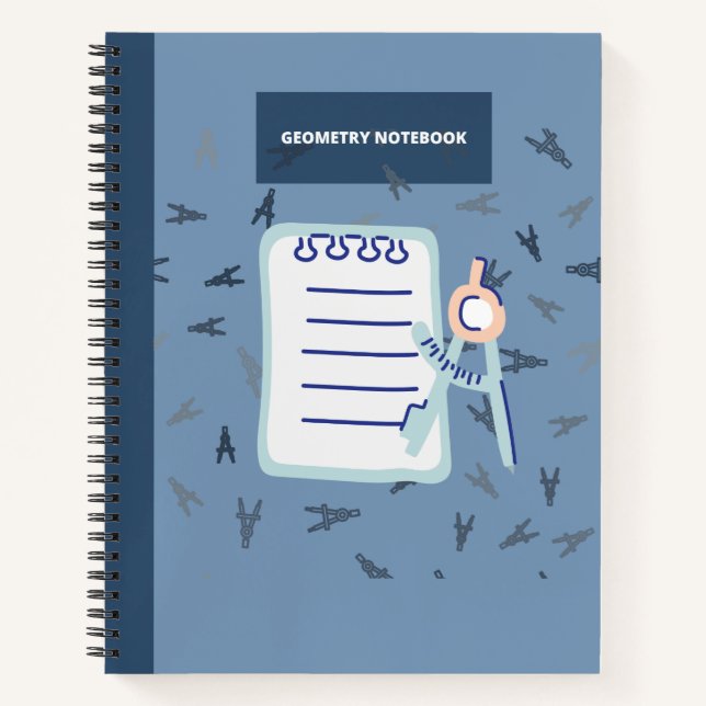 GEOMETRY COMPASS & PAPER NOTEBOOK (Front)