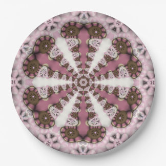 Geometry Country Earth Pink Mandala Paper Plate