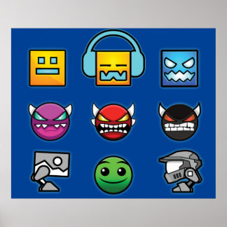 geometry dash boom poster
