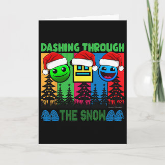 Geometry Dashing Through The Snow Sleep Dash Game  Card