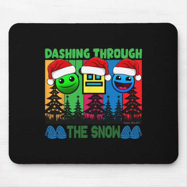 Geometry Dashing Through The Snow Sleep Dash Game  Mouse Mat (Front)