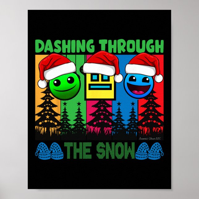 Geometry Dashing Through The Snow Sleep Dash Game  Poster (Front)