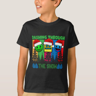 Geometry Dashing Through The Snow Sleep Dash Game  T-Shirt