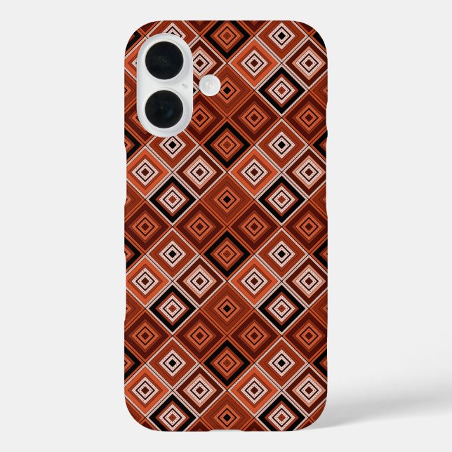 Geometry ethnic patchwork brown orange  Case-Mate iPhone case (Back)