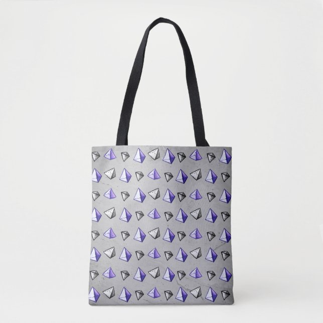 Geometry Geek Math Pyramid Pattern Tote Bag (Front)