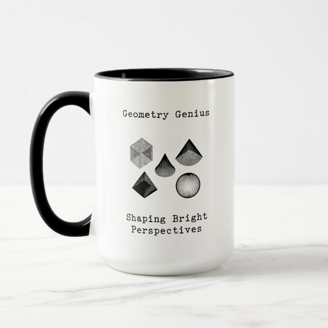 Geometry Genius Shaping Bright Perspectives Mug (Left)