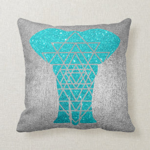 sequin elephant pillow