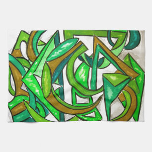Geometry Homework - Abstract Art Tea Towel