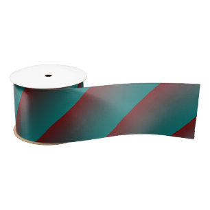 Geometry in teal burgundy satin ribbon