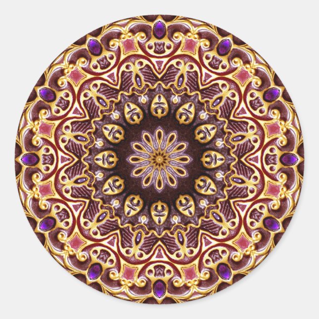 Geometry Jewel Mandala Sticker (Front)