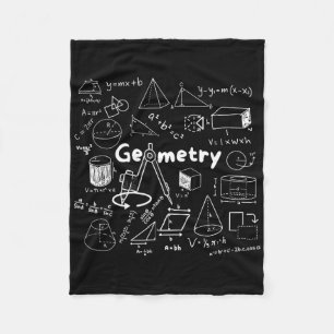Geometry Lover's Shapes Equations And Formulas Coo Fleece Blanket