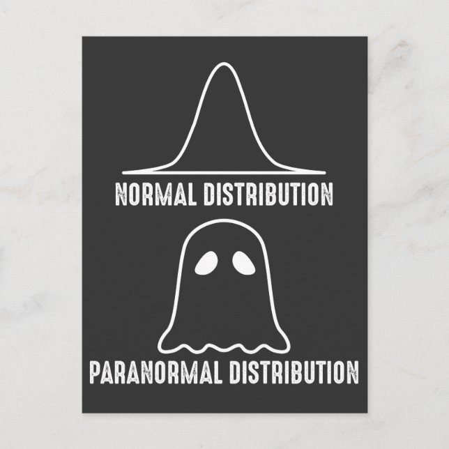 Geometry Math Ghost Paranormal Distribution Postcard (Front)