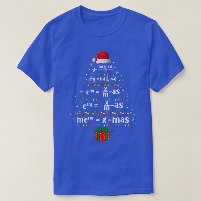 Geometry Math Science Teacher Merry Christmas  T-Shirt (Design Front)