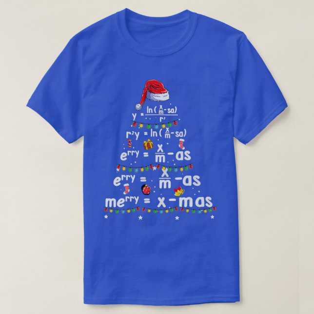 Geometry Math Science Teacher Merry Christmas  T-Shirt (Design Front)