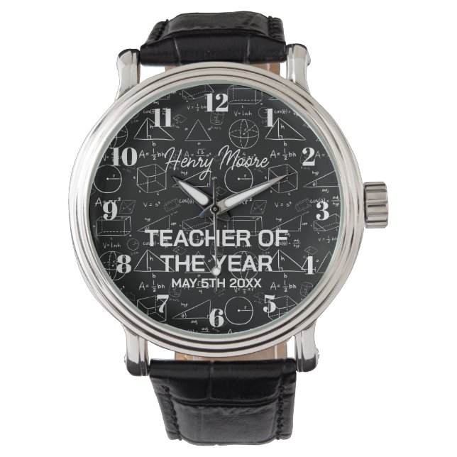 Geometry Math Teacher of the year Watch (Front)