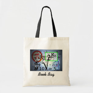 geometry mathematics on a book bag.#2 tote bag