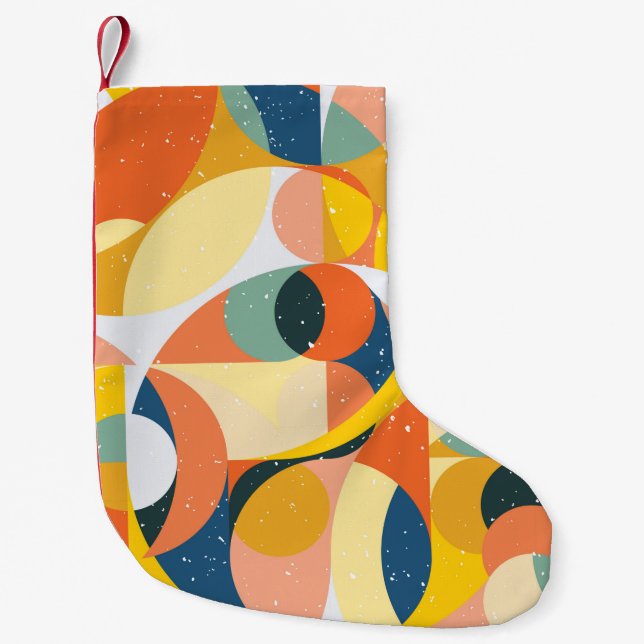 Geometry minimalistic artwork pattern with simple  small christmas stocking (Front)