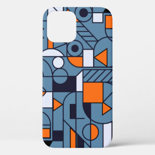 Geometry minimalistic artwork retro poster with si iPhone 12 case
