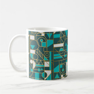 Geometry minimalistic artwork retro poster with si coffee mug