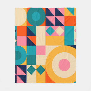 Geometry Minimalistic: Vintage Illustration Poster Fleece Blanket
