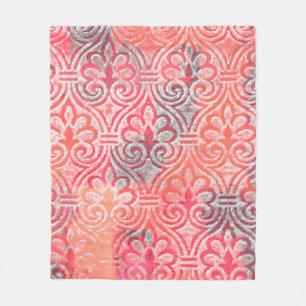 Geometry modern repeat pattern with texturesabstra fleece blanket