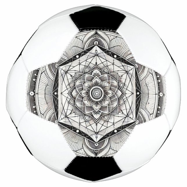 Geometry- Monochrome: Cosmic Precision Football (Front)