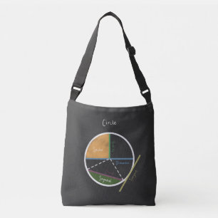 Geometry of a Circle Math Geometry Reference Crossbody Bag