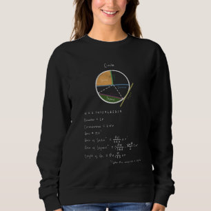 Geometry of a Circle Math Geometry Reference Sweatshirt