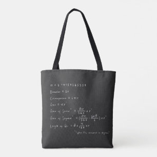 Geometry of a Circle Math Geometry Reference Tote Bag