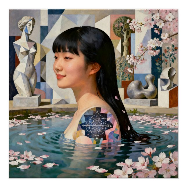 “Geometry of Serenity” – A Digital Portrait Poster (Front)
