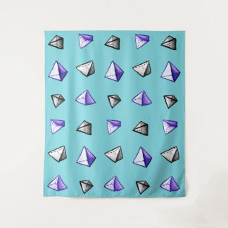 Geometry Pattern Of Pyramids Geek Math Lover Tapestry