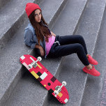 Geometry Polka Stripes Skateboard<br><div class="desc">Trying some different style can end up in to a beautiful art. Here have tried some polka with line pattern,  which looks amazing on products,  just add to cart,  check for yourself and Enjoy shopping with us!</div>