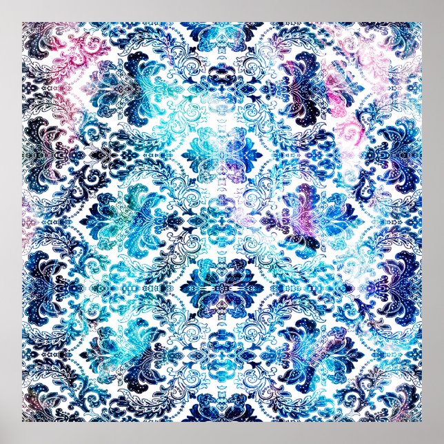 Geometry repeat pattern with texture backgroundabs poster (Front)