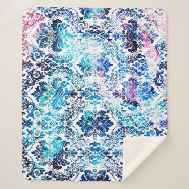 Geometry repeat pattern with texture backgroundabs sherpa blanket (Front)