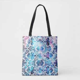 Geometry repeat pattern with texture backgroundabs tote bag