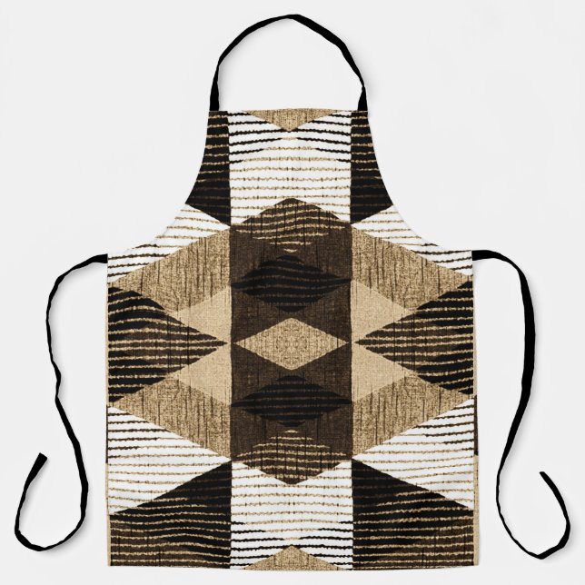 Geometry Repeat: Textured Background Design Apron (Front)