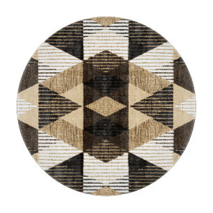 Geometry Repeat: Textured Background Design Cutting Board