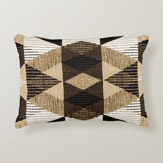 Geometry Repeat: Textured Background Design Decorative Cushion (Front)