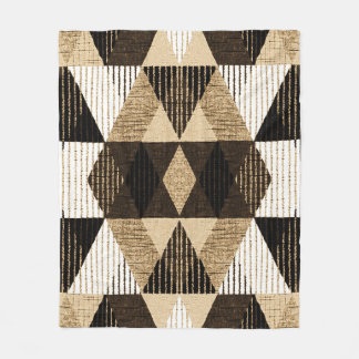 Geometry Repeat: Textured Background Design Fleece Blanket
