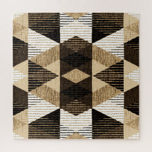 Geometry Repeat: Textured Background Design Jigsaw Puzzle