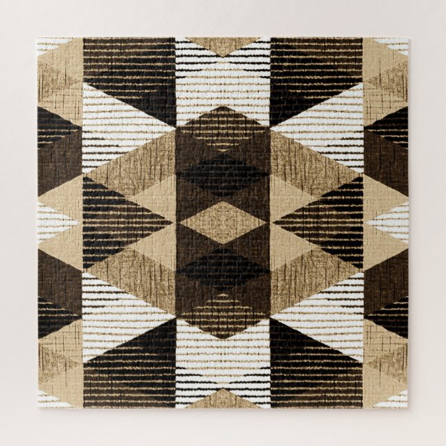 Geometry Repeat: Textured Background Design Jigsaw Puzzle (Vertical)