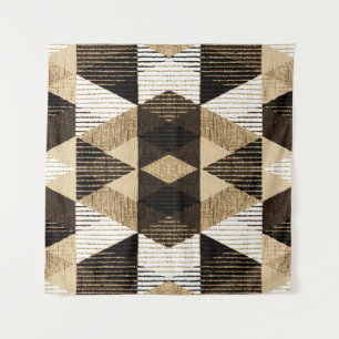 Geometry Repeat: Textured Background Design Tapestry