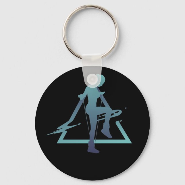 Geometry Rope Jumping Key Ring (Front)