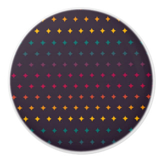 Geometry stars Rainbow Retro Cyber Punk Pattern Ceramic Knob