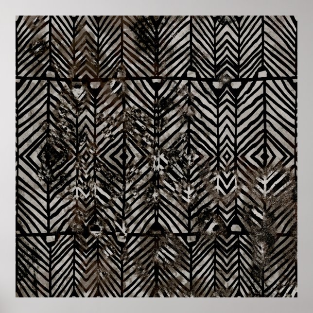 Geometry texture creative repeat modern patternabs poster (Front)